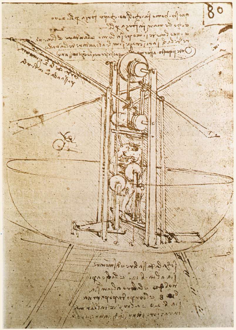 Flying machine by LEONARDO da Vinci