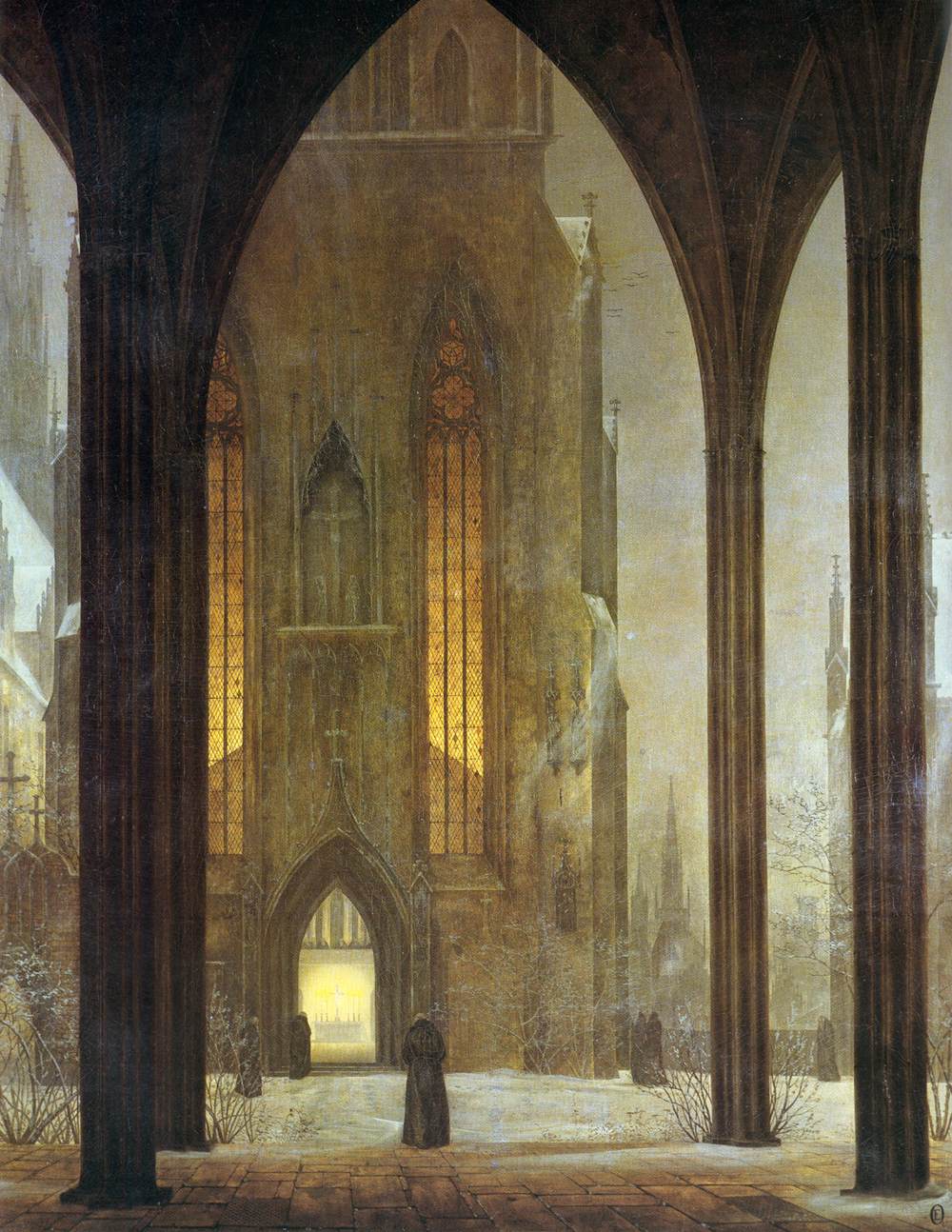 Cathedral in Winter by OEHME, Ernst Ferdinand