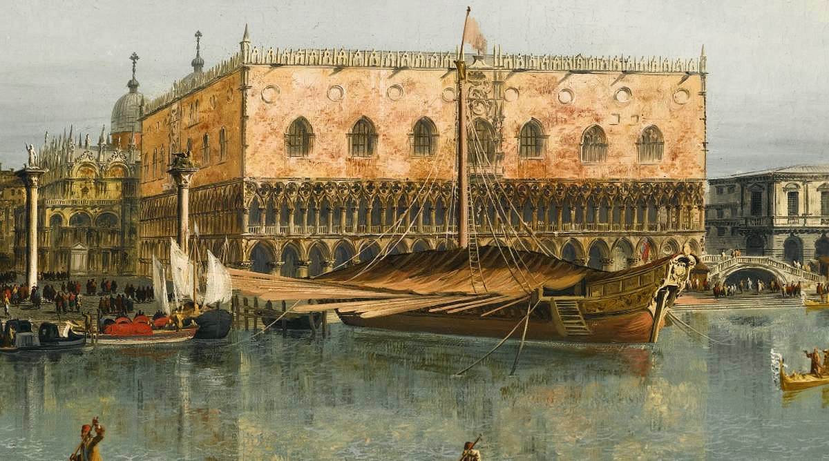 Venice, Bacino di San Marco Looking Towards the Palazzo Ducale and the Piazzetta (detail) by