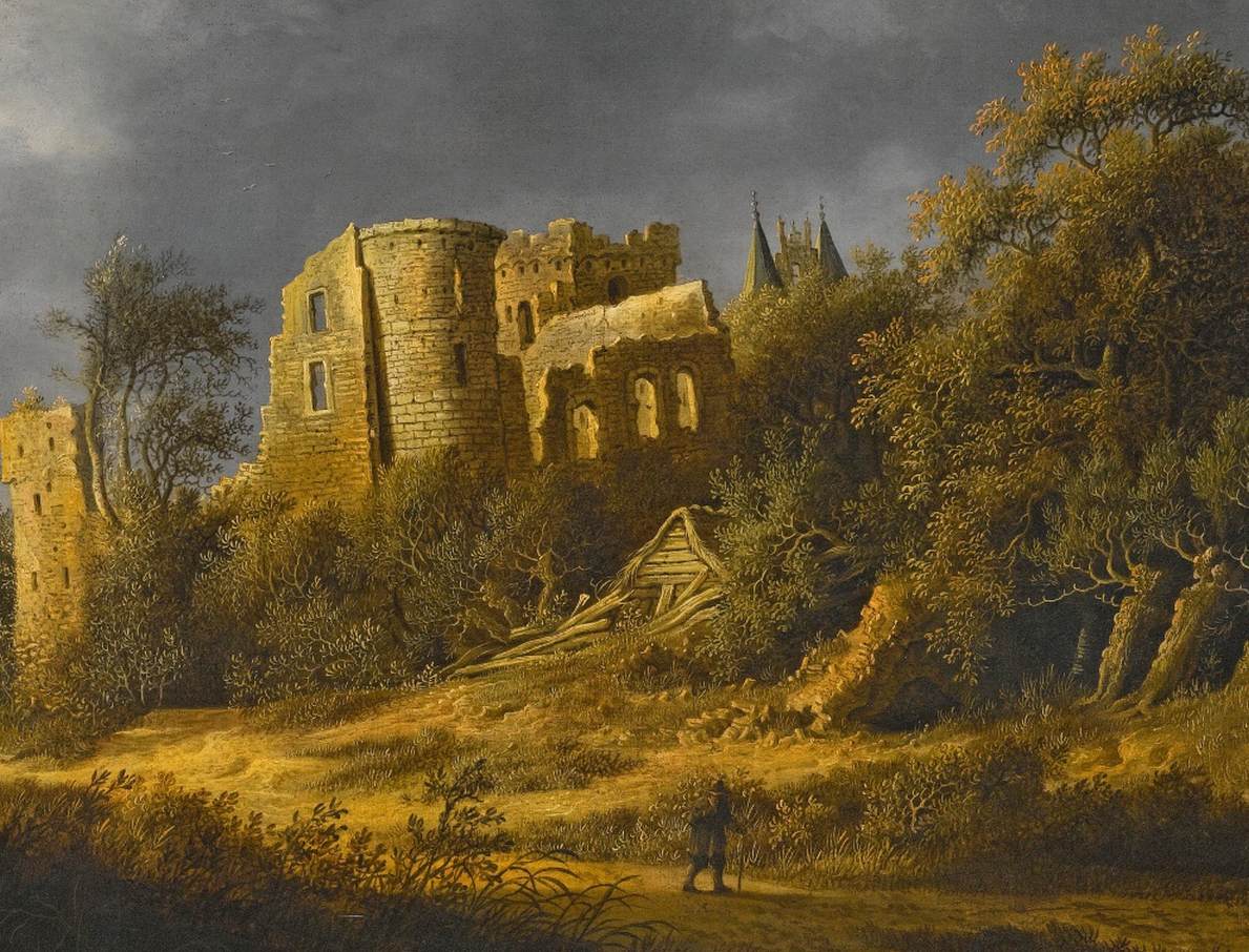 Landscape with the Ruined Castle of Egmond (detail) by CROOS, Anthonie Jansz. van der