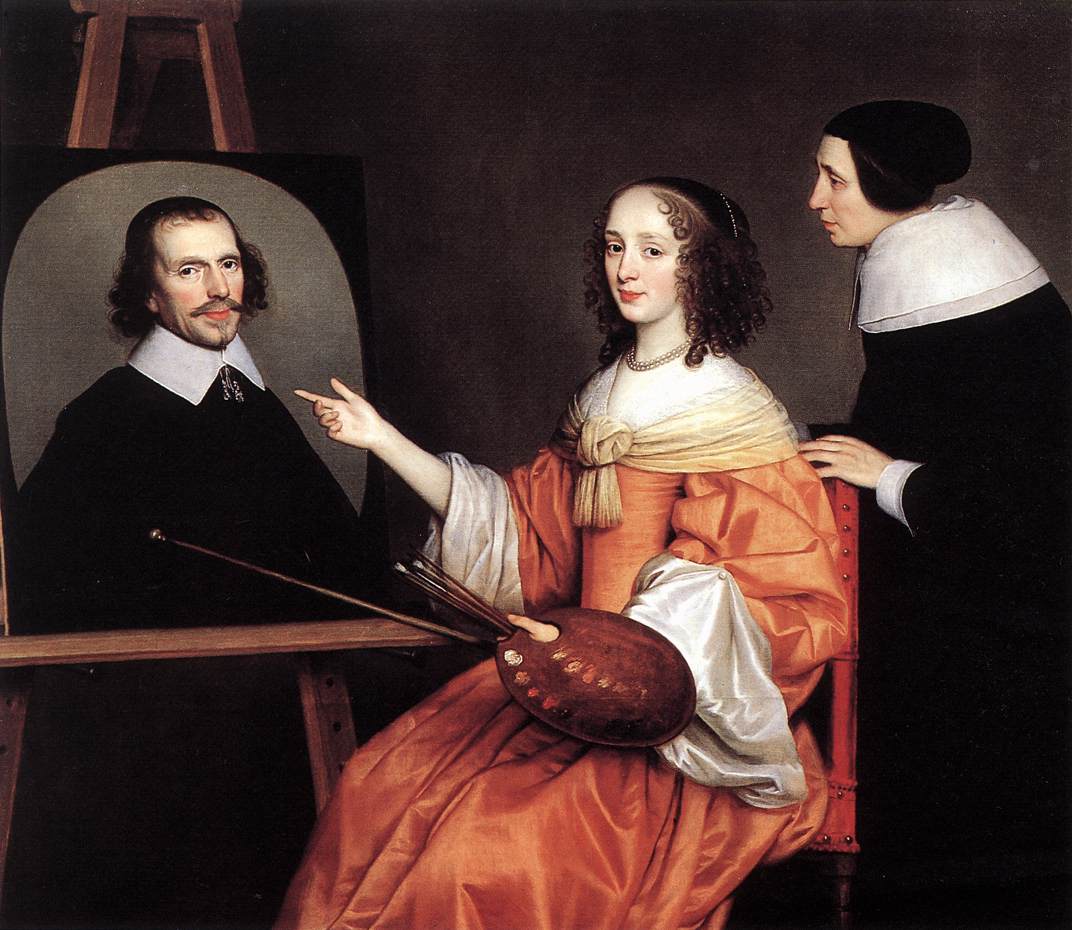 Margareta Maria de Roodere and Her Parents by HONTHORST, Gerrit van