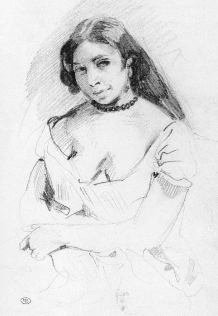 Aspasia by DELACROIX, Eugène