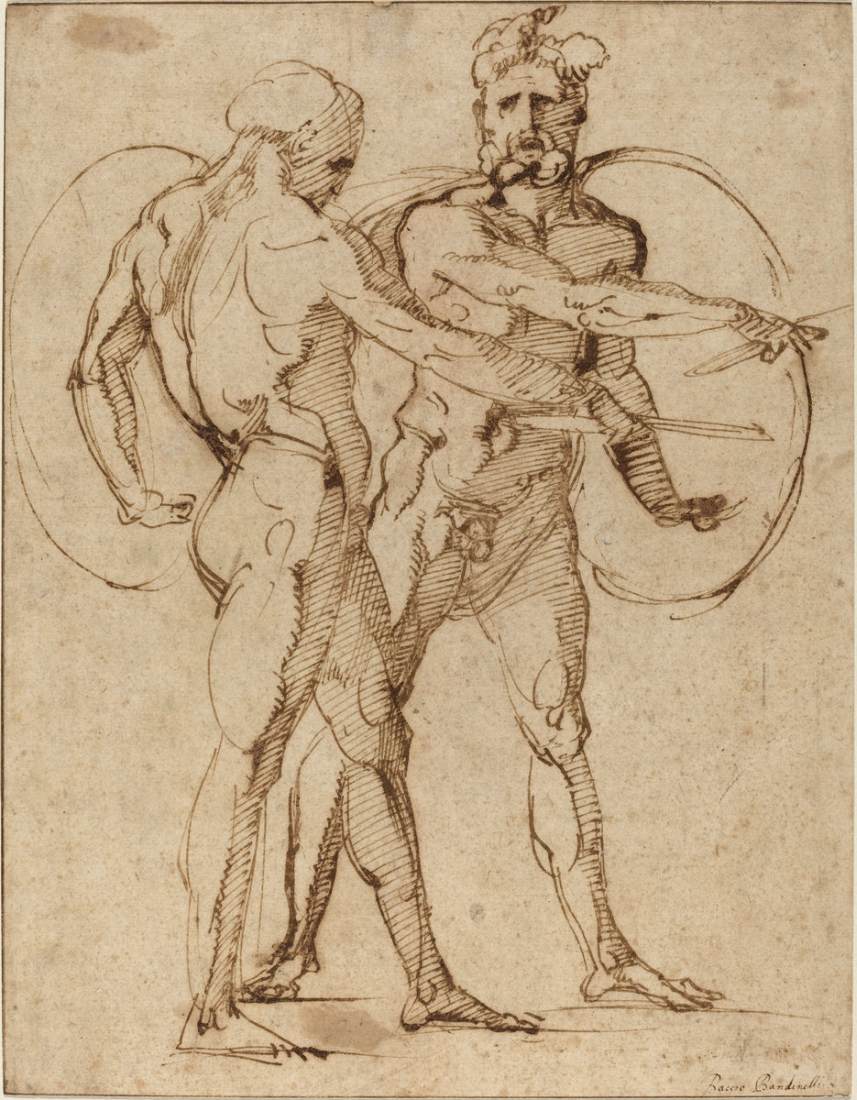 Two Male Nudes by BANDINELLI, Baccio