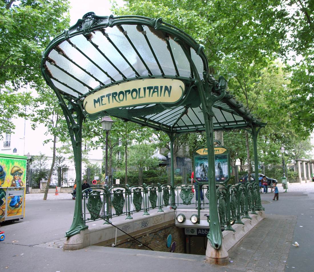 Métro stations: Abbesses (type 2) by GUIMARD, Hector