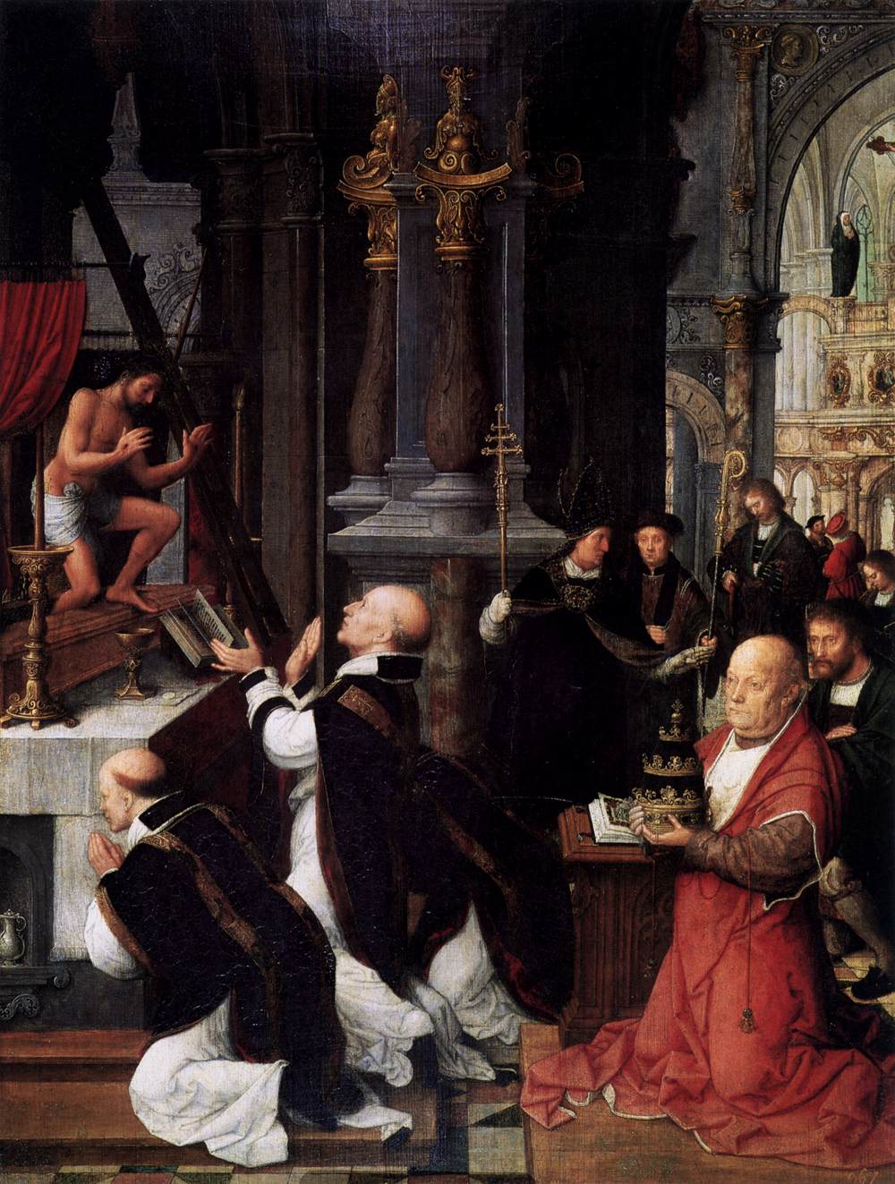 Mass of St Gregory by ISENBRANT, Adriaen