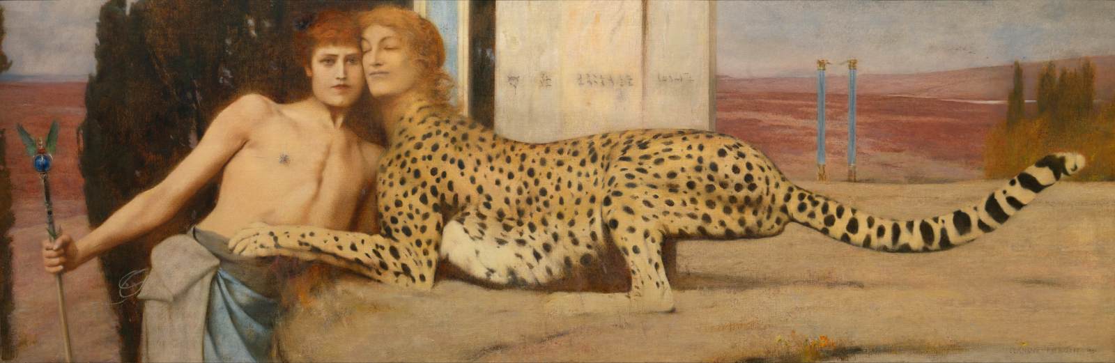 The Sphinx, or The Caresses by KHNOPFF, Fernand