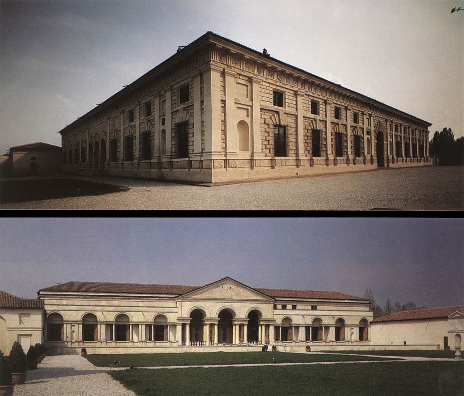 Façade and courtyard view by GIULIO ROMANO