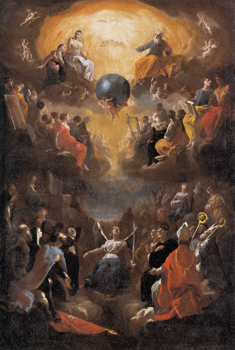 Adoration of the Holy Trinity by SCHÖNFELD, Johann Heinrich