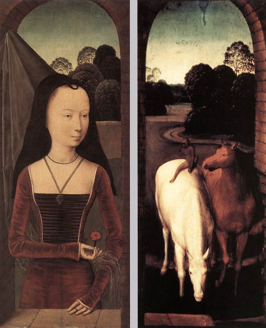 Diptych with the Allegory of True Love by MEMLING, Hans