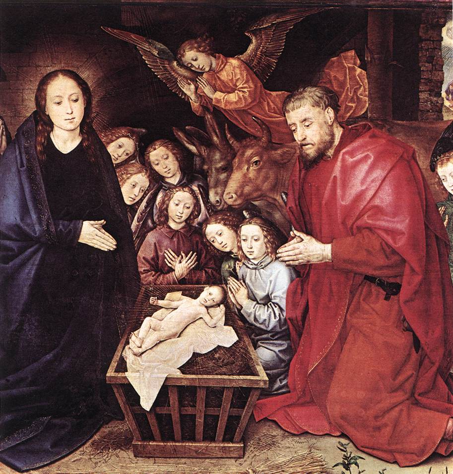 Adoration of the Shepherds (detail) by GOES, Hugo van der