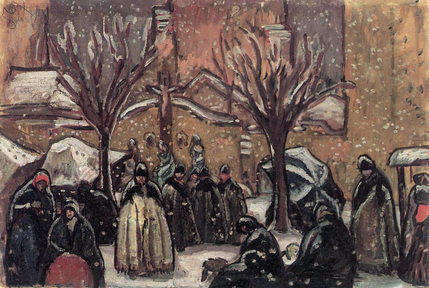 Market of Kecskemét in Winter by