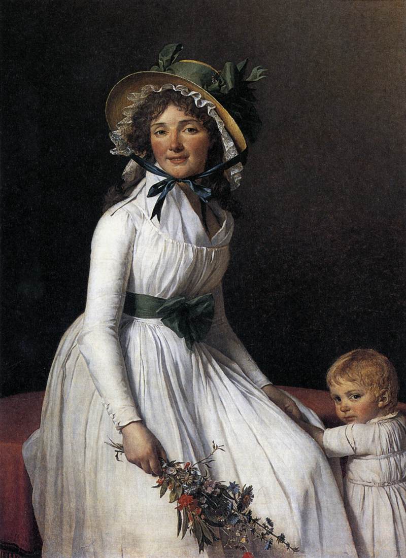 Portrait of Emilie Sériziat and her Son by DAVID, Jacques-Louis