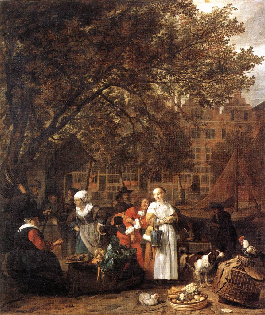 Vegetable Market in Amsterdam by METSU, Gabriel