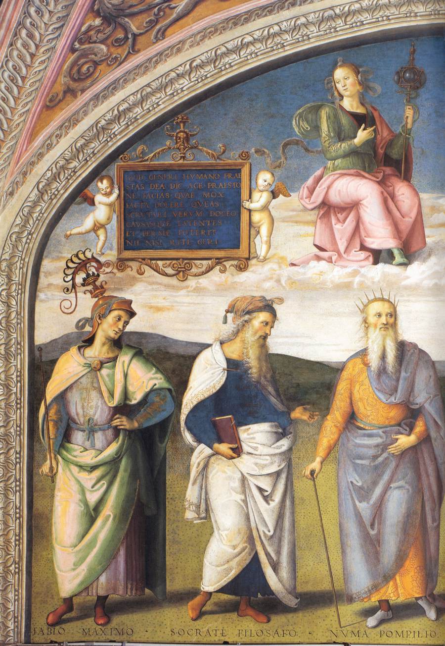 Famous Men of Antiquity (detail) by PERUGINO, Pietro