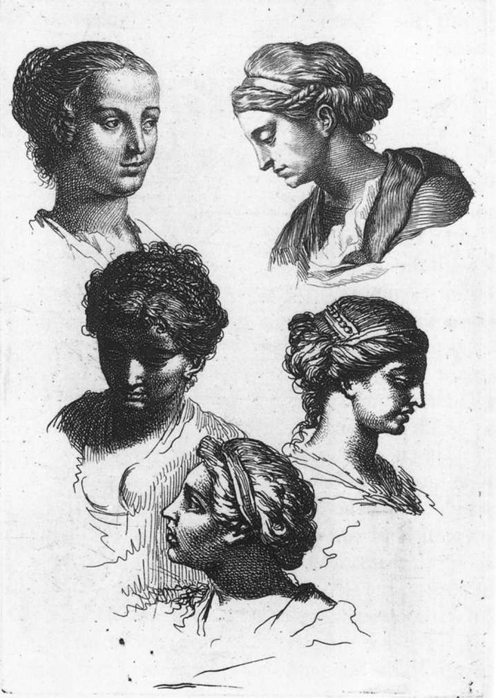 Five Female Heads by