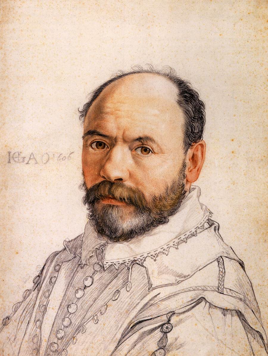 Portrait of the Sculptor Pierre Francheville by GOLTZIUS, Hendrick