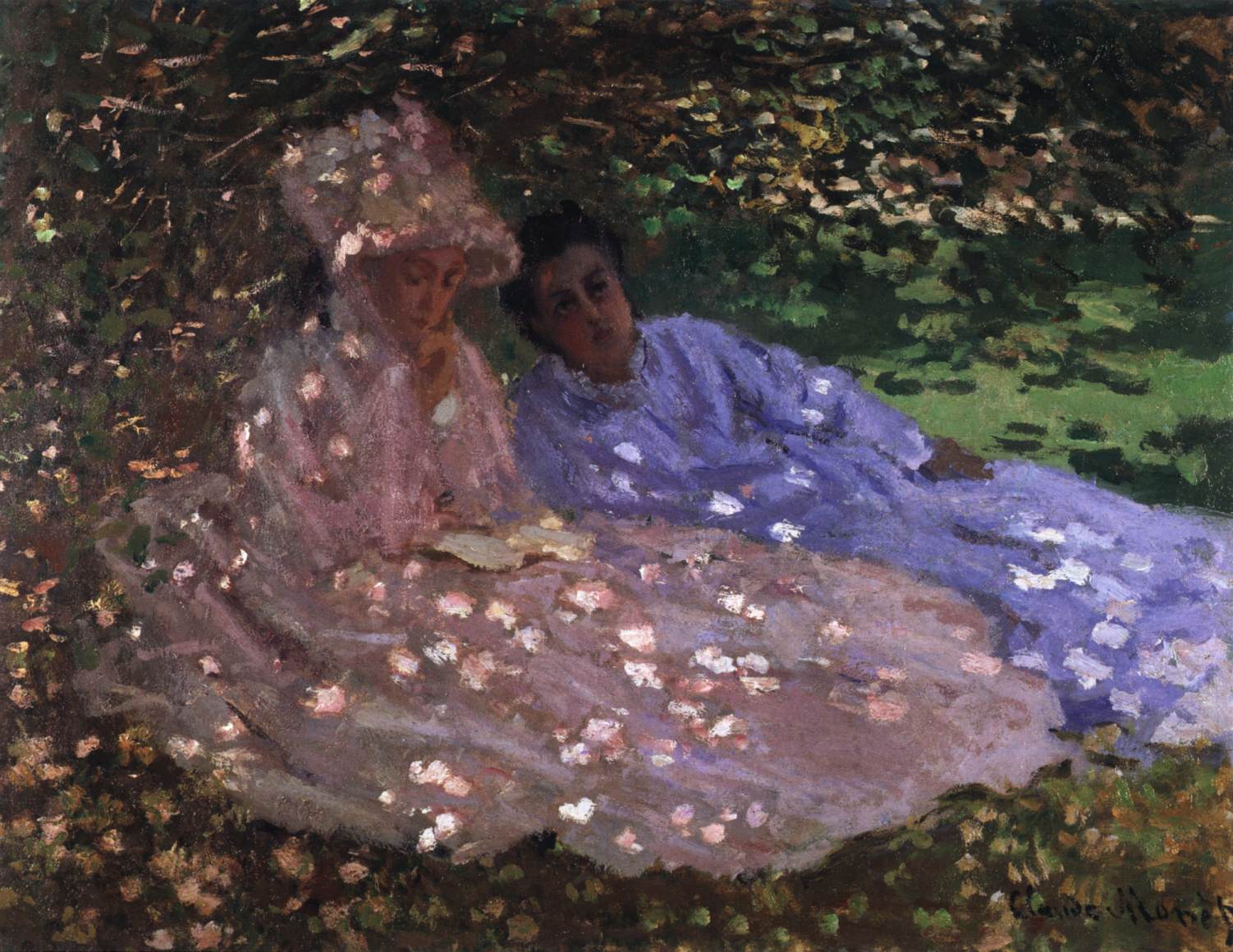 Madame Monet and a Friend in the Garden by