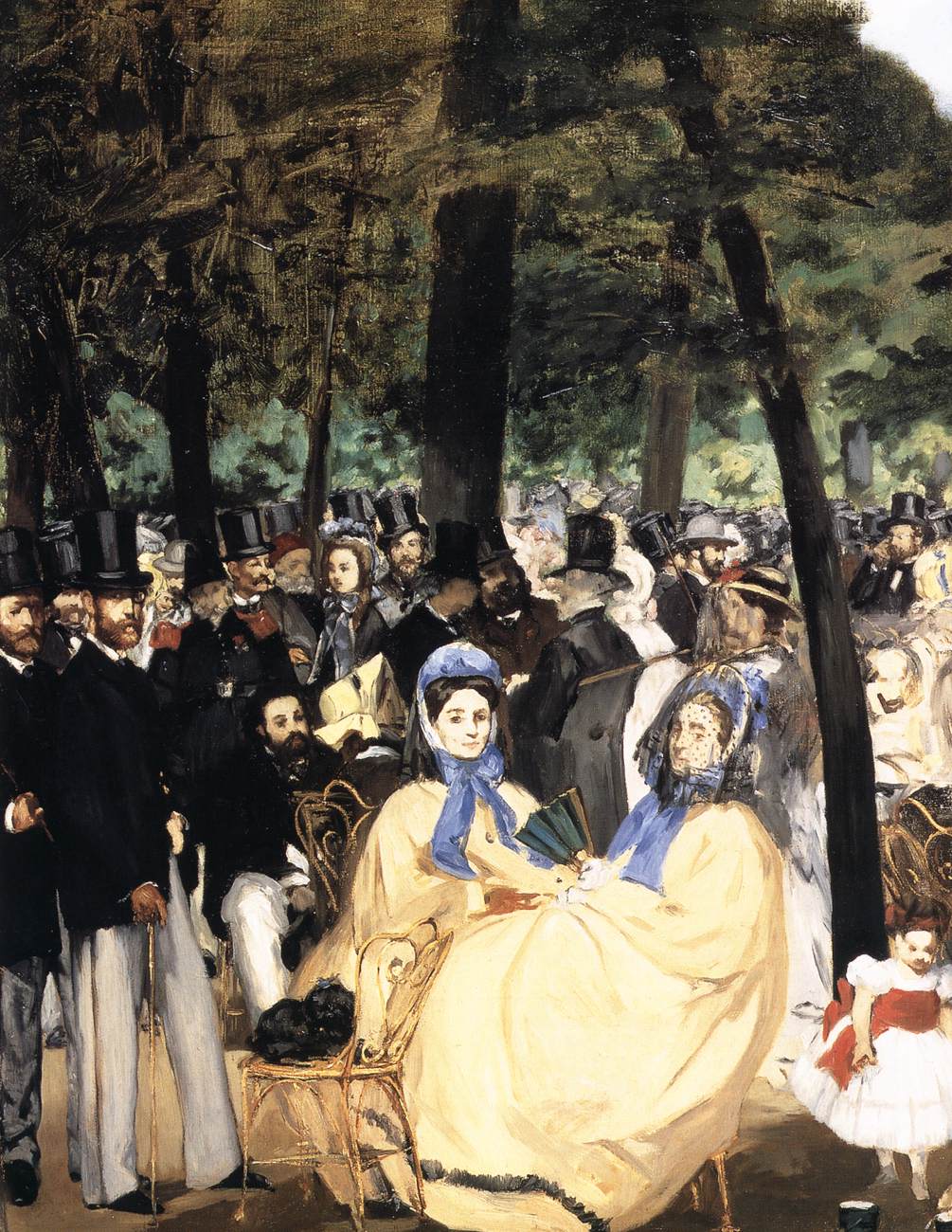 Music in the Tuileries Gardens (detail) by