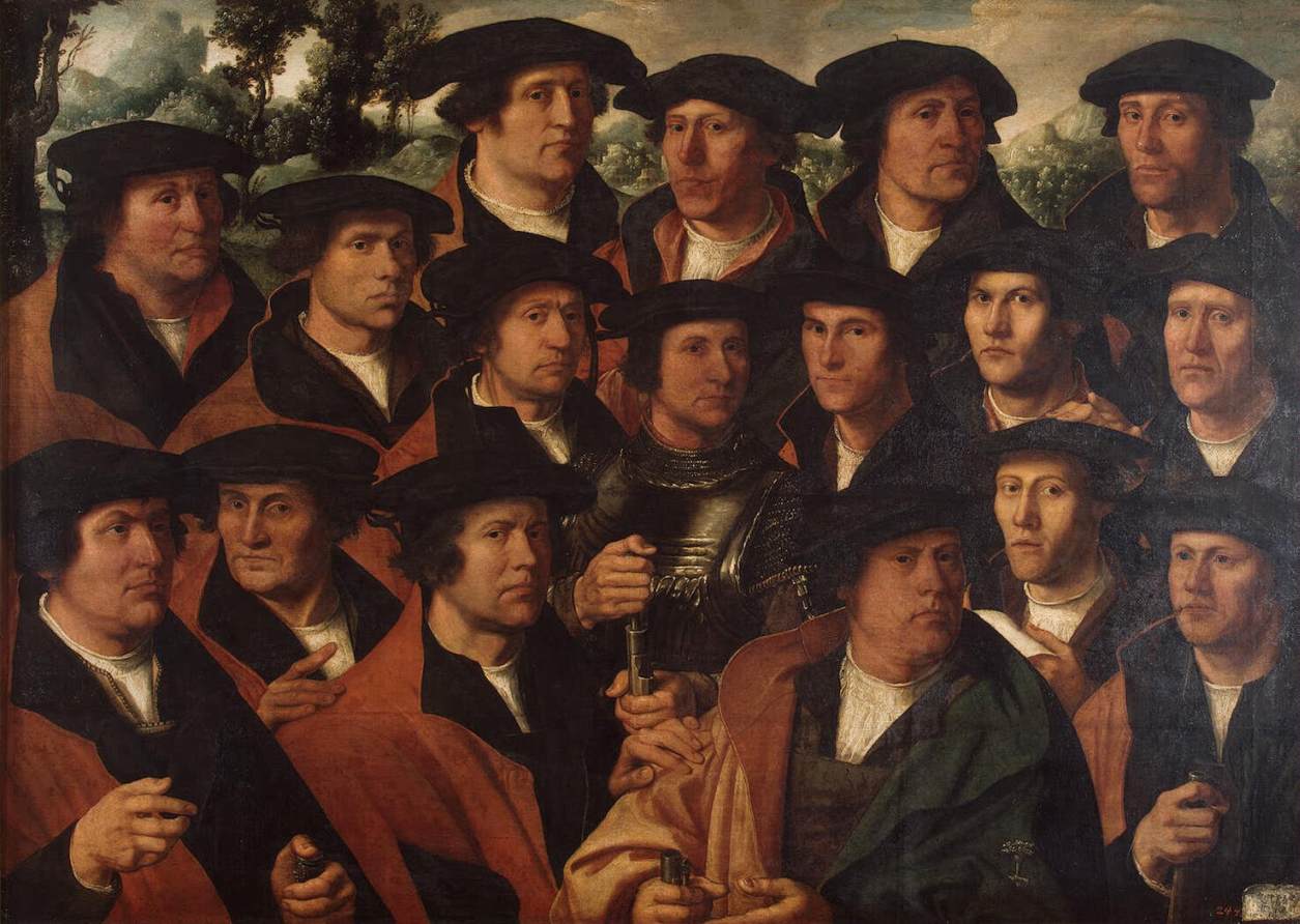 Group Portrait of the Amsterdam Shooting Corporation by JACOBSZ., Dirck