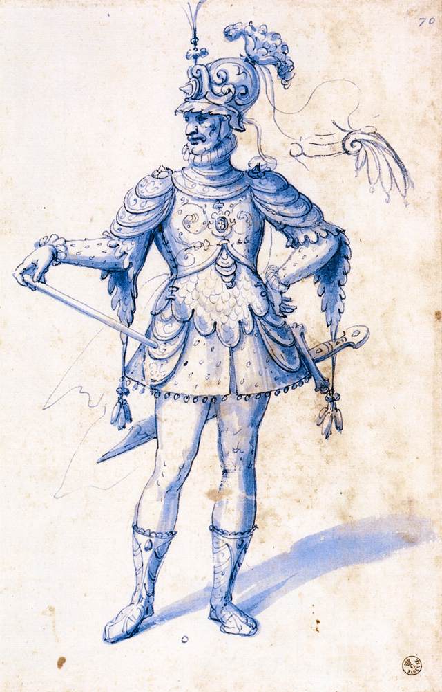 Costume drawing for a knight by ARCIMBOLDO, Giuseppe