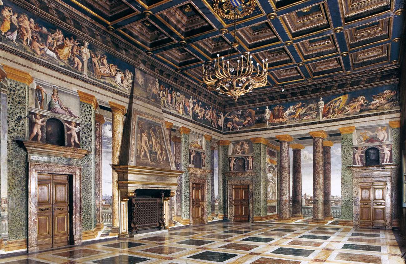 Perspective view of the Sala delle Prospettive by PERUZZI, Baldassare