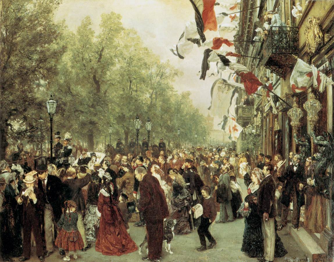 William I Departs for the Front, July 31, 1870 by MENZEL, Adolph von