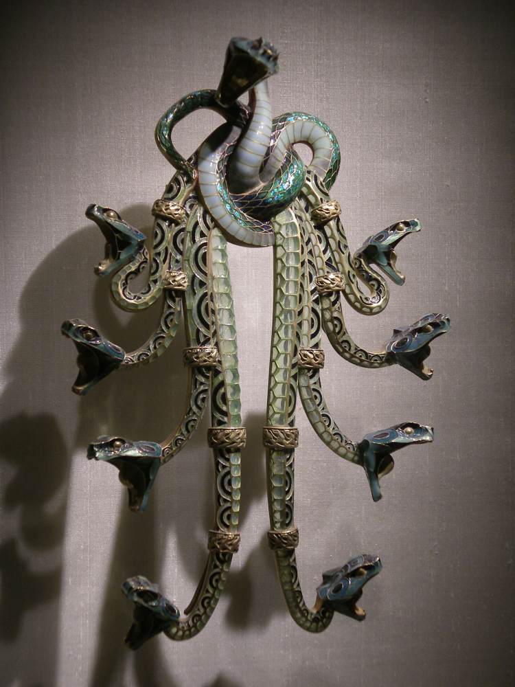 'Serpents' corsage ornament by LALIQUE, René