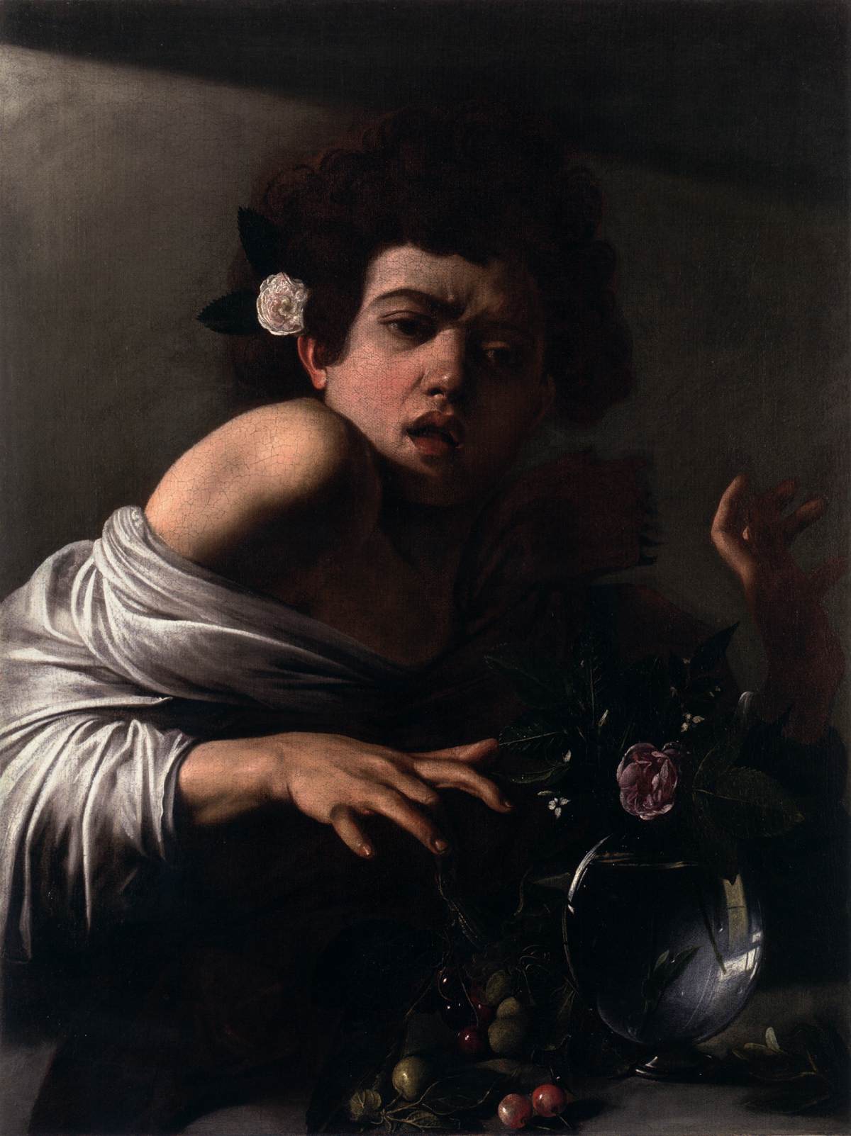 Boy Bitten by a Lizard by CARAVAGGIO