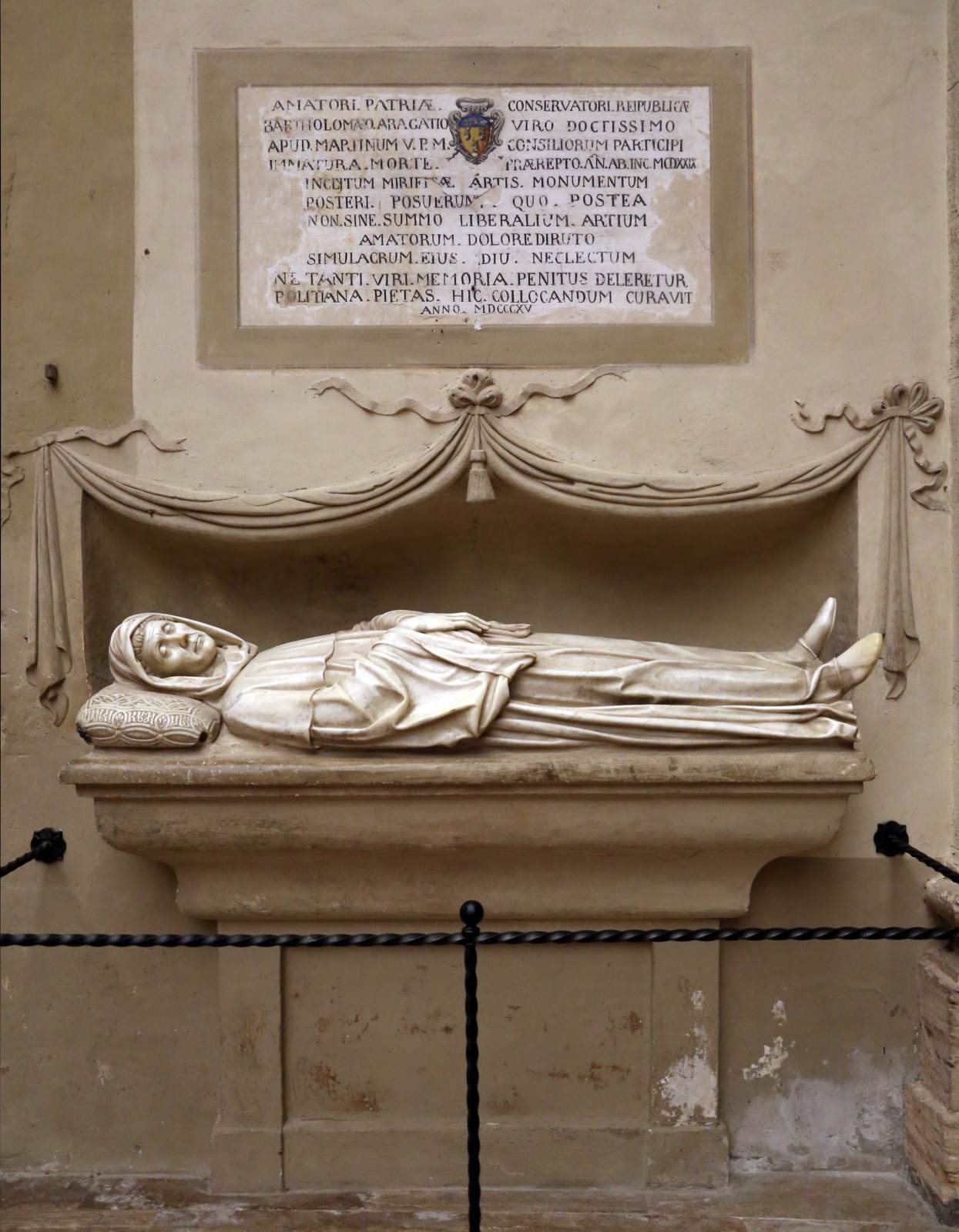 Monument to Bartolomeo Aragazzi: Effigy by