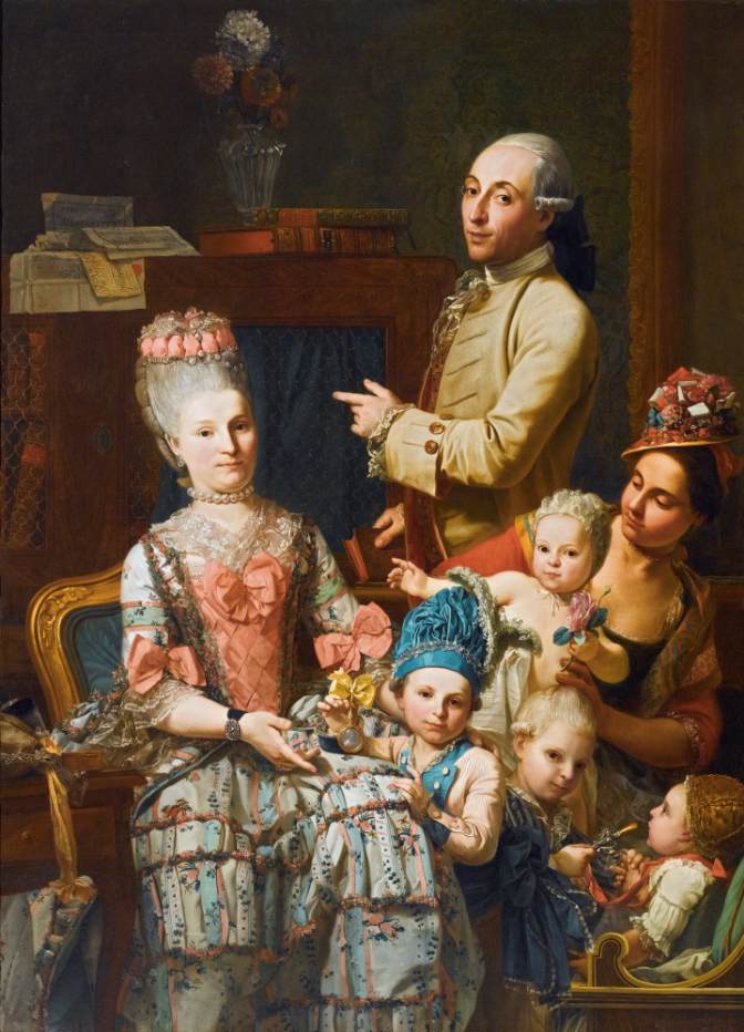 Portrait of Antonio Ghedini and his Family by BALDRIGHI, Giuseppe