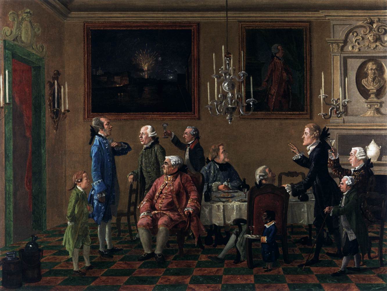 British Gentlemen at Sir Horace Mann's Home in Florence by