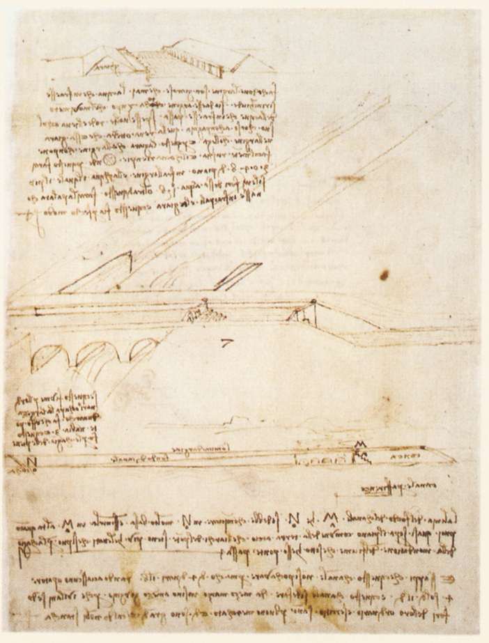 Canal bridge by LEONARDO da Vinci