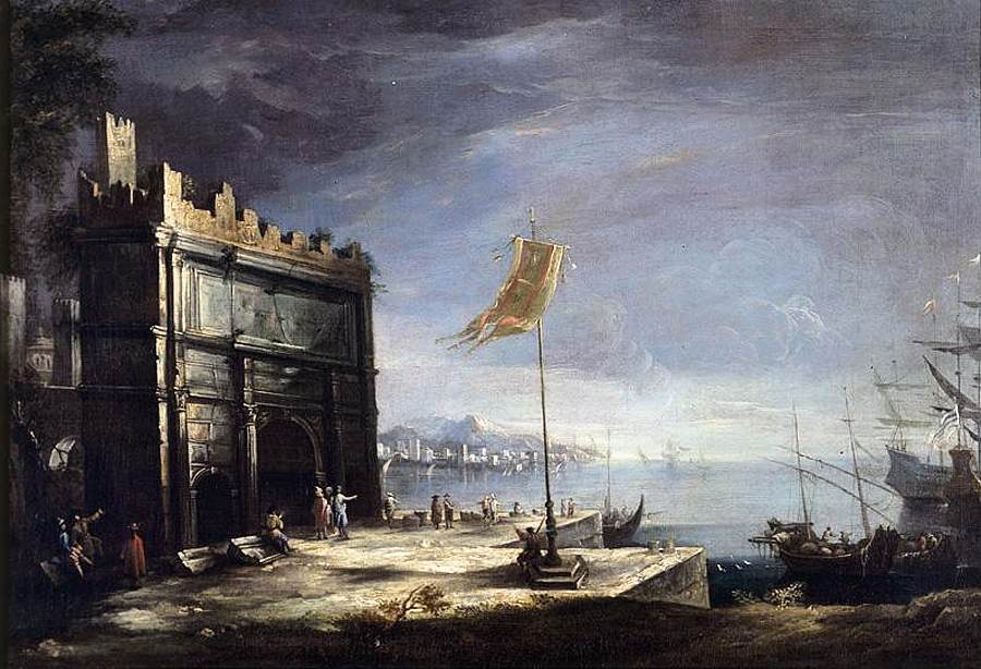 Capriccio of a Port Scene with a Classical Arch by