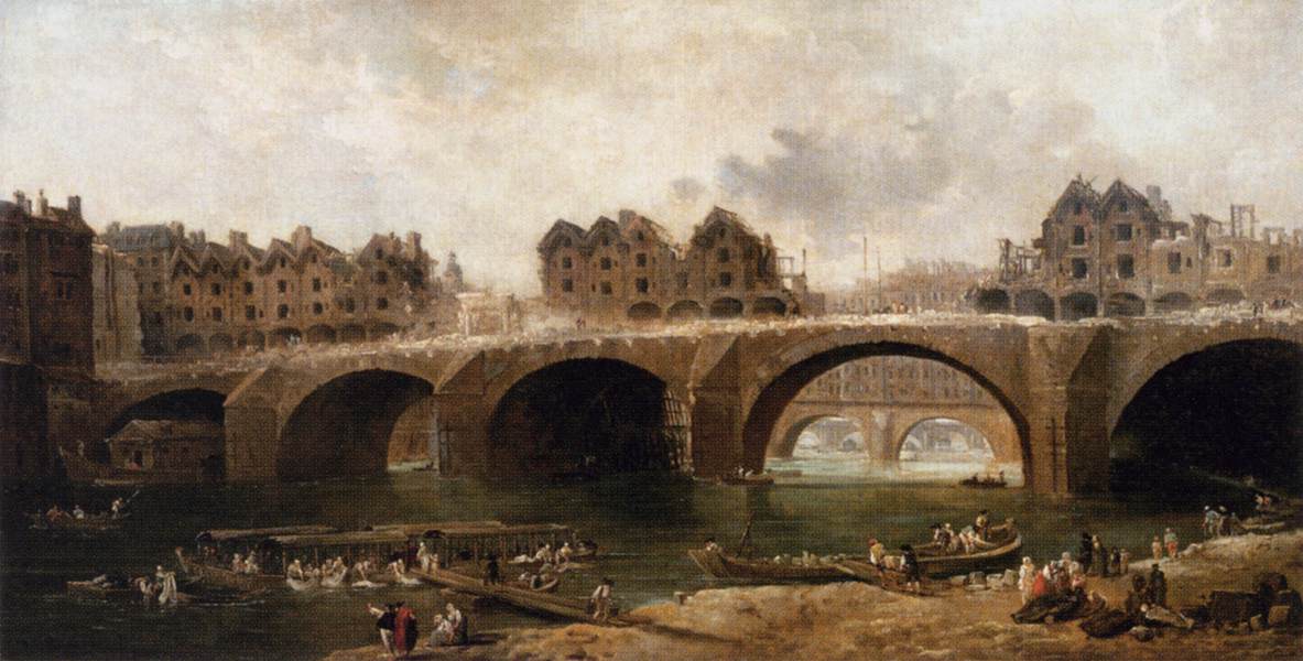 Demolition of the Houses on the Pont Notre-Dame in 1786 by