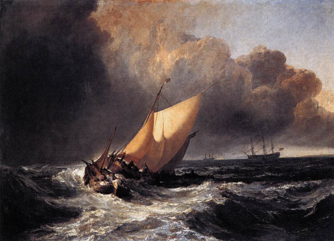 Dutch Boats in a Gale by