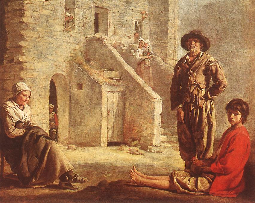 Peasants at their Cottage Door by LE NAIN, Matthieu