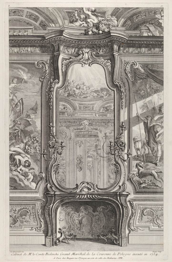 Cabinet de Mr le Compte Bielinski, from 'Oeuvres de Juste-Aurèle Meissonnier' by MEISSONNIER, Juste-Aurèle