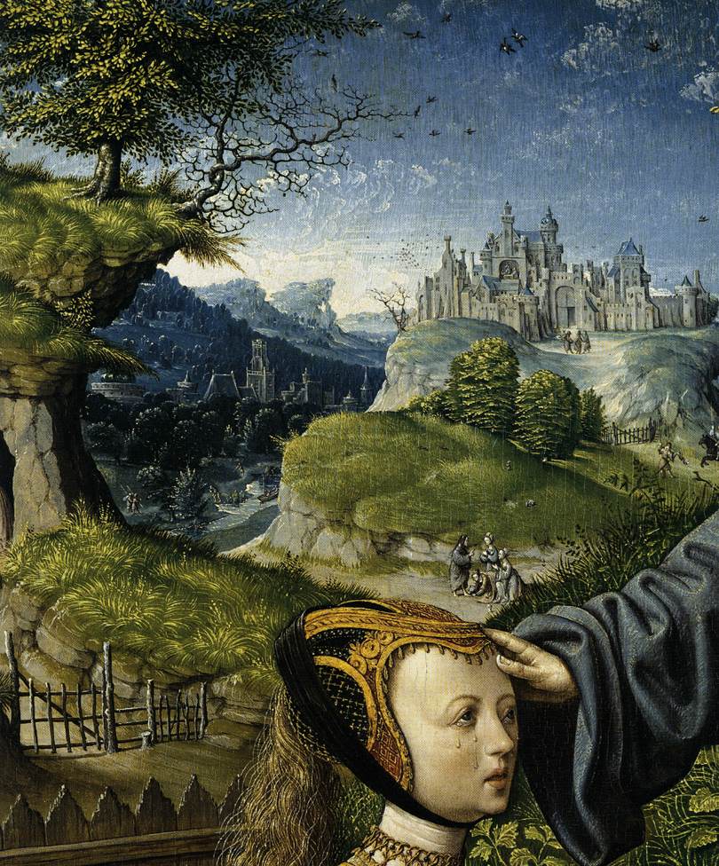 Christ Appearing to Mary Magdalen as a Gardener (detail) by CORNELISZ VAN OOSTSANEN, Jacob