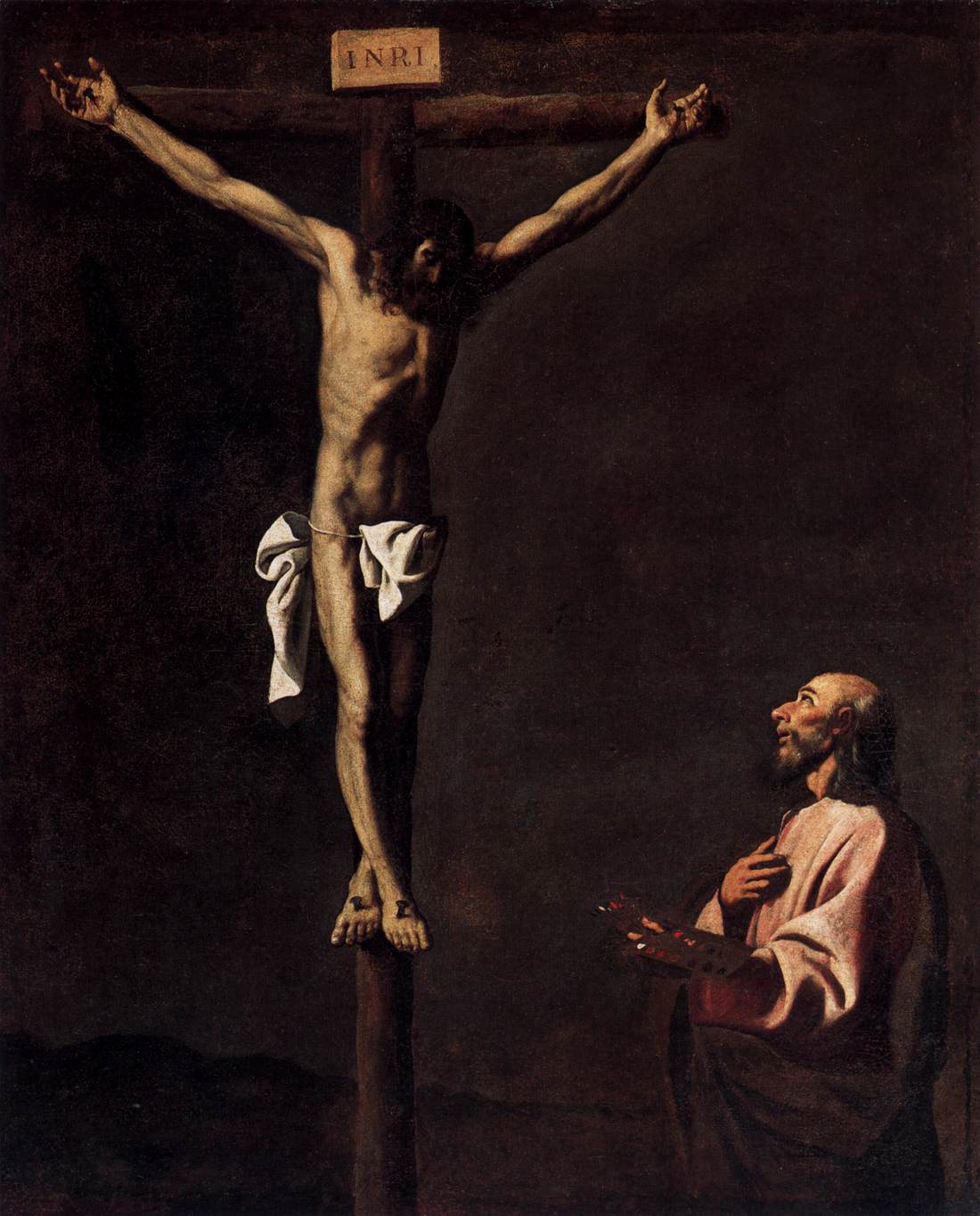 Saint Luke as a Painter before Christ on the Cross by ZURBARÁN, Francisco de