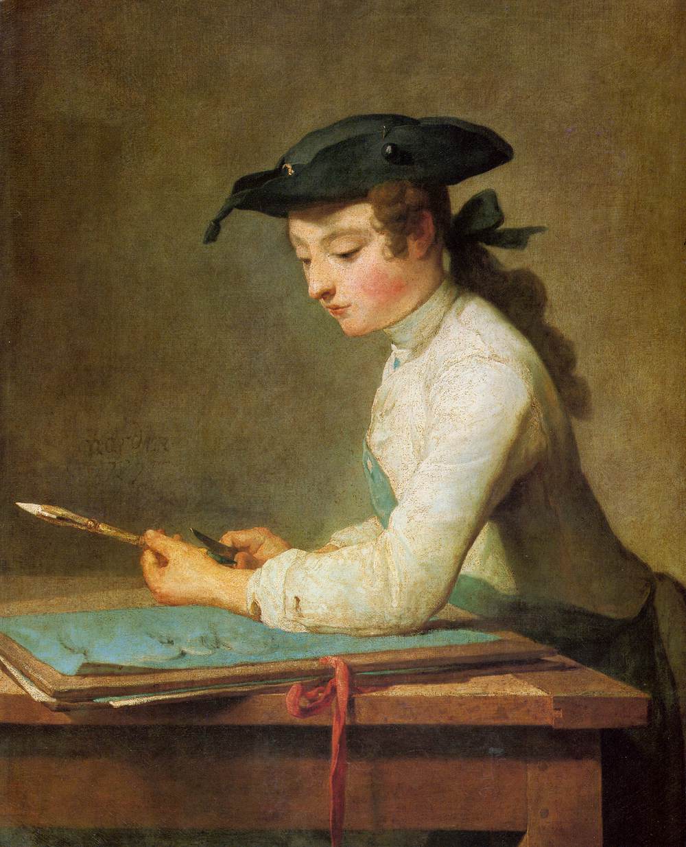 Draughtsman by CHARDIN, Jean-Baptiste-Siméon