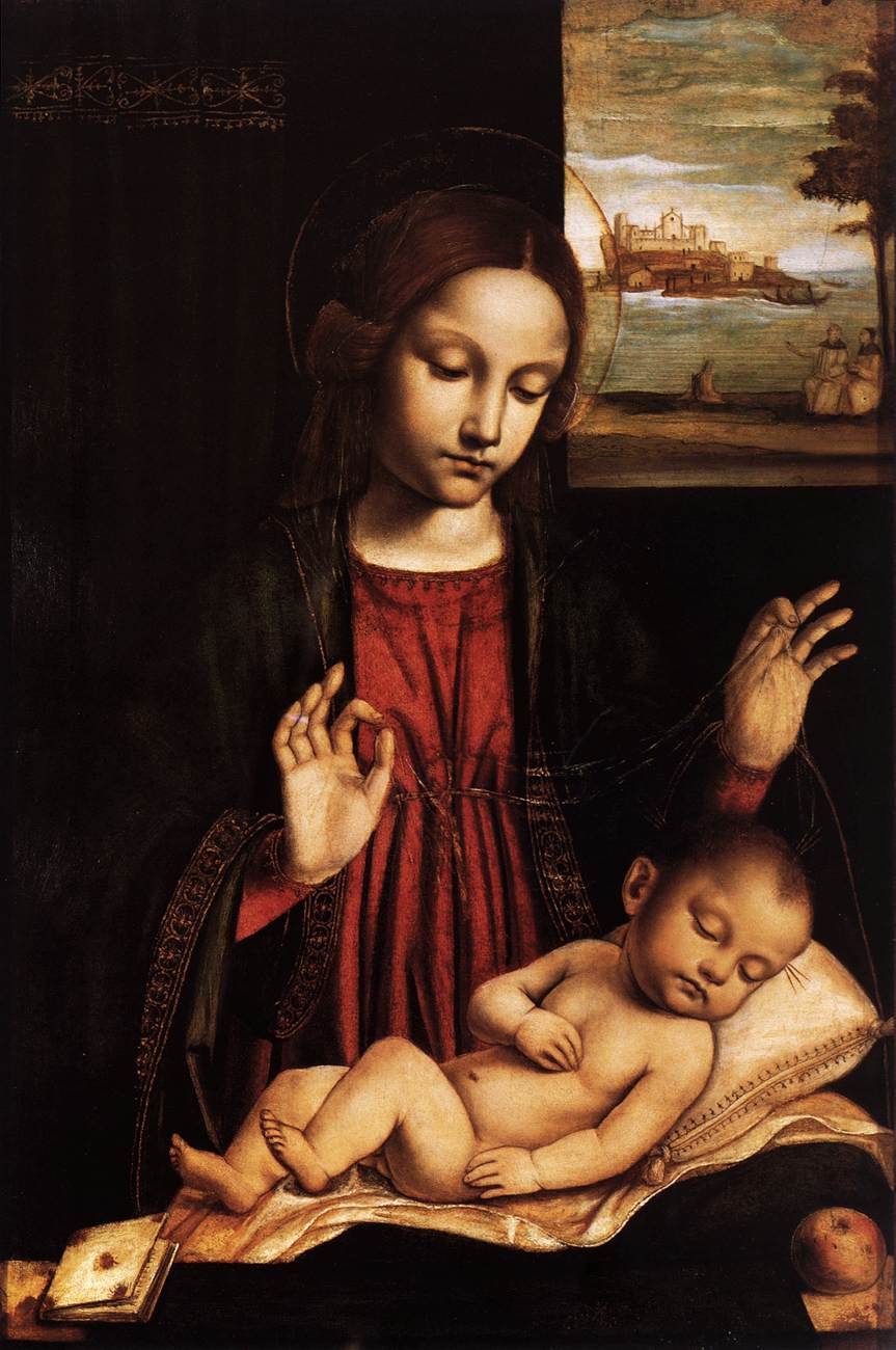 Virgin of the Veil (Madonna del Velo) by BERGOGNONE, Ambrogio