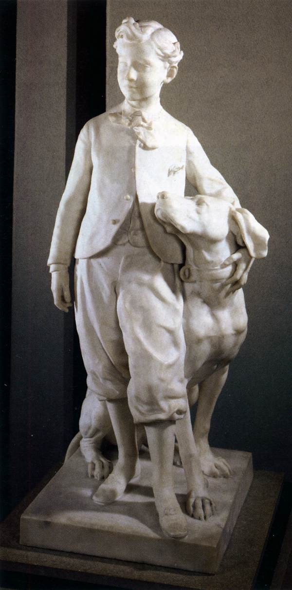 The Prince Imperial and His Dog by CARPEAUX, Jean-Baptiste