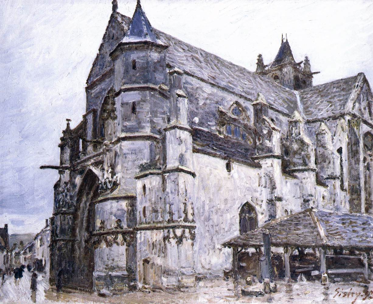 The Church at Moret, Rainy Morning by