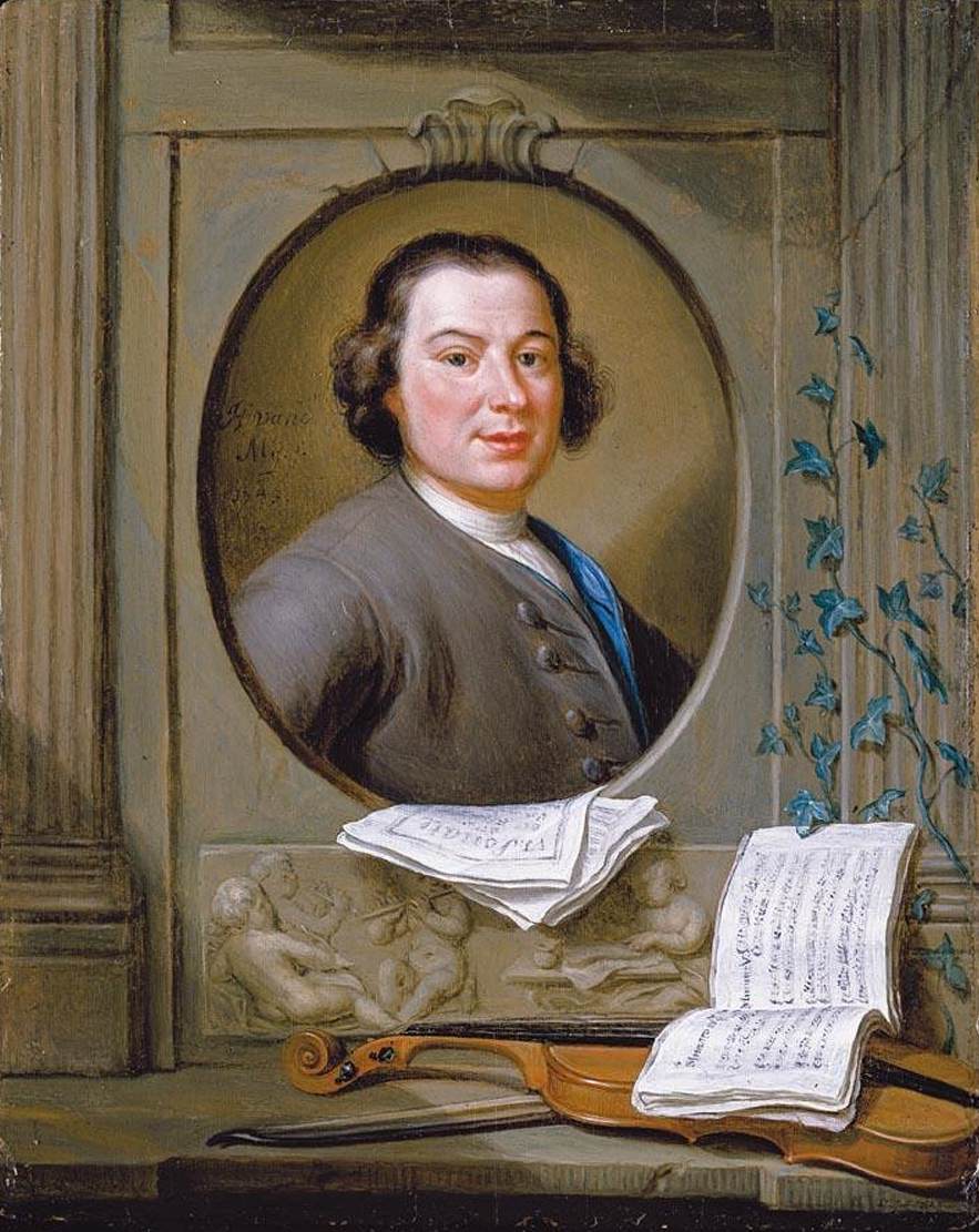 Allegorical Portrait of the Composer Anton Wilhelm Solnitz by MIJ, Hieronymus van der