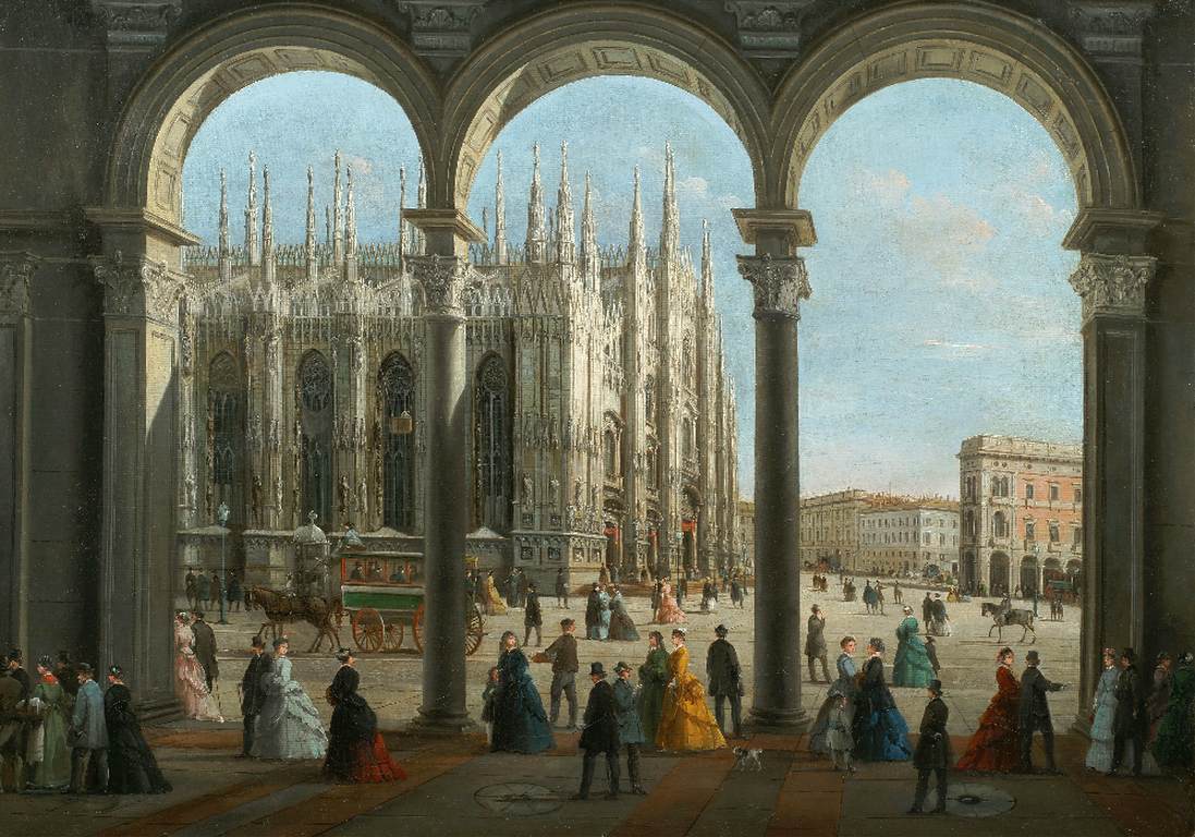 View of Milan Cathedral from the Colonnade by