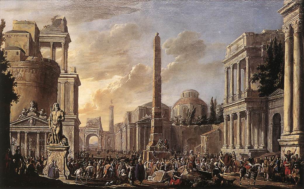 Antique Forum with a Triumphal Procession by