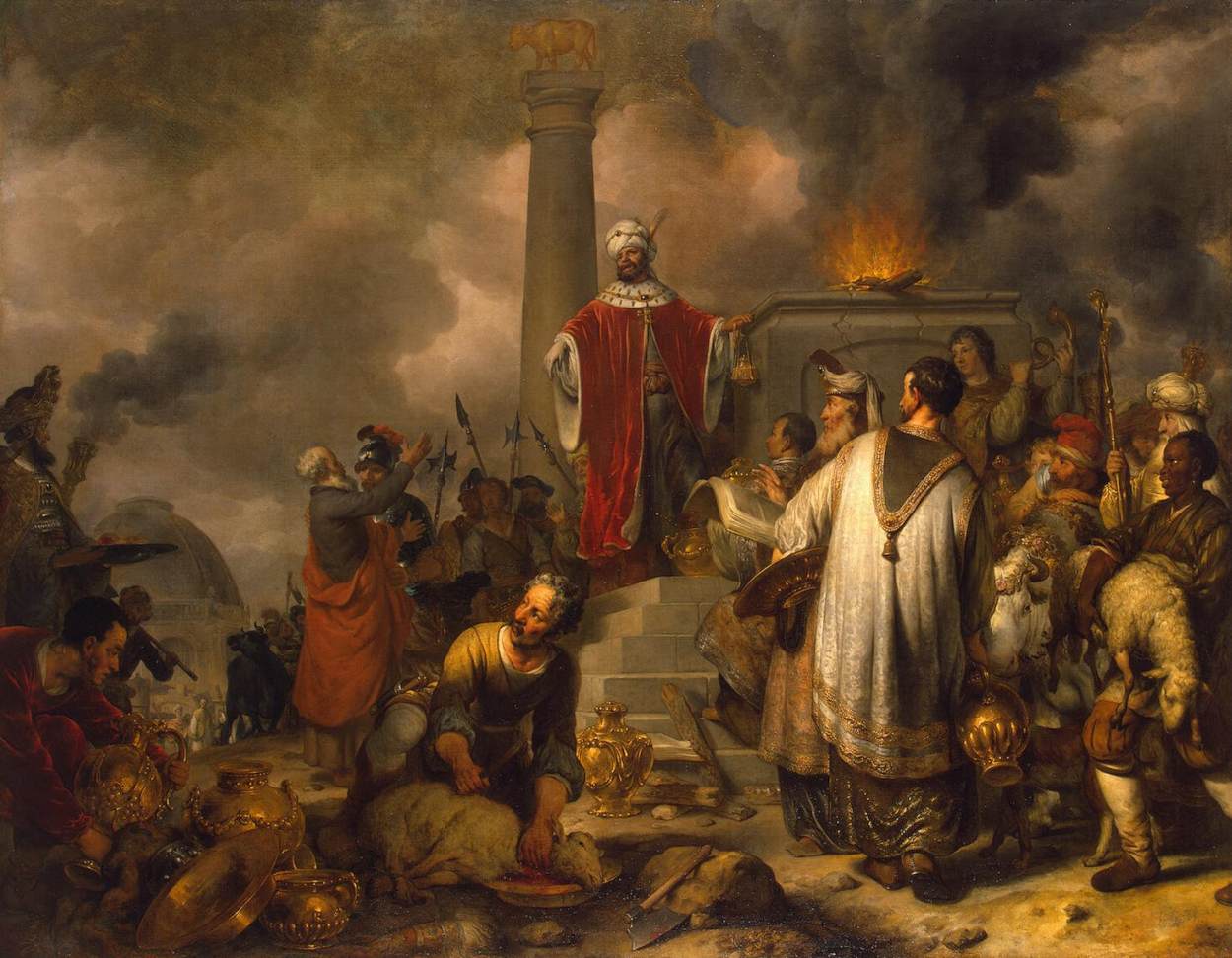 Jeroboam's Sacrifice at Bethel by EECKHOUT, Gerbrand van den