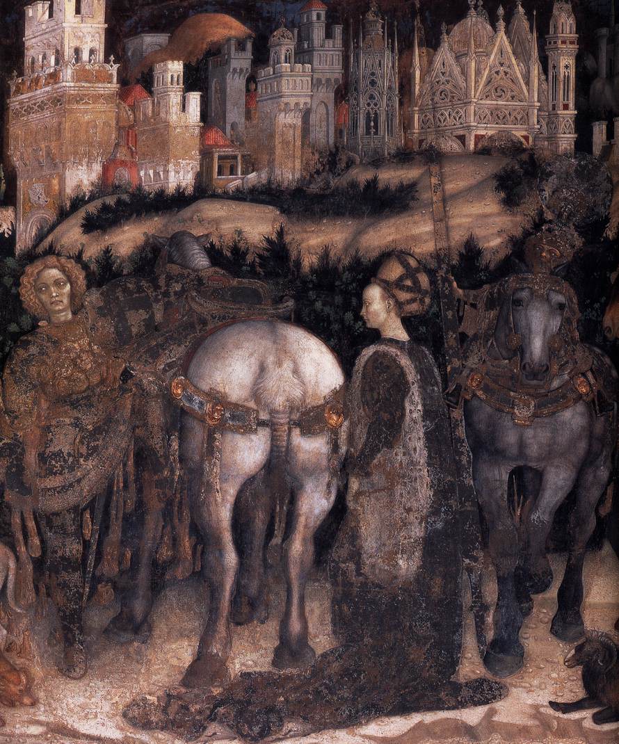 Saint George and the Princess of Trebizond (detail) by PISANELLO