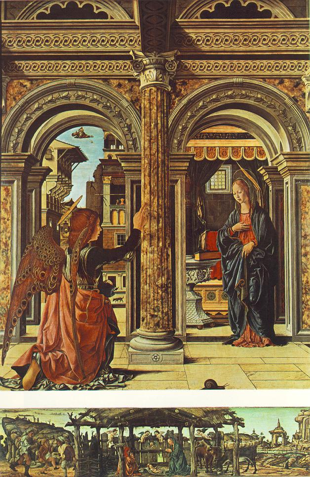 Annunciation and Nativity (Altarpiece of Observation) by COSSA, Francesco del