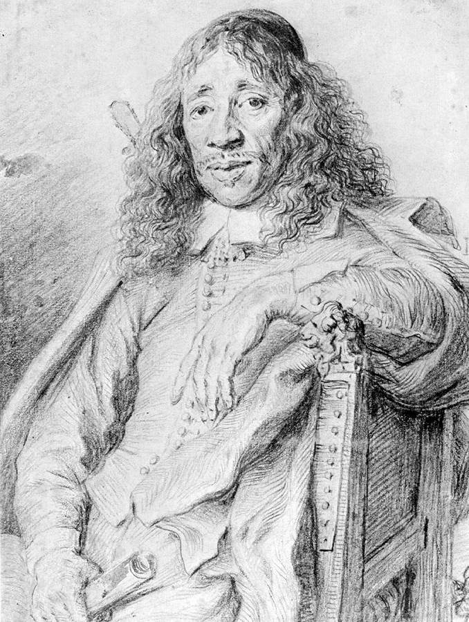 Portrait of Poet Jan Vos by LIEVENS, Jan